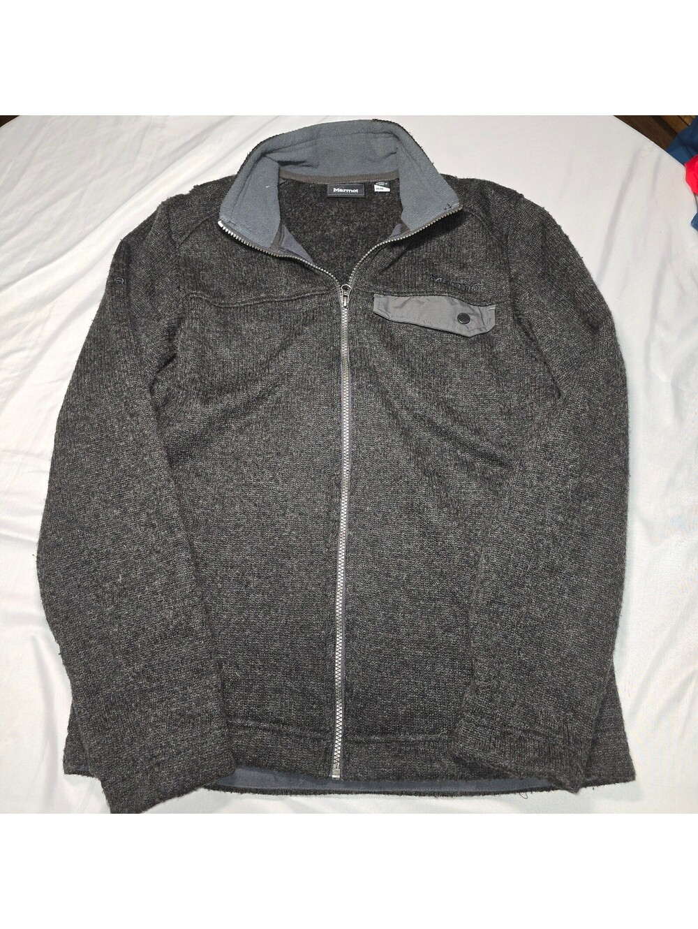 Marmot Men's Poacher Pile Full-Zip Wool Blend Fleece Jacket - Size Medium (M)